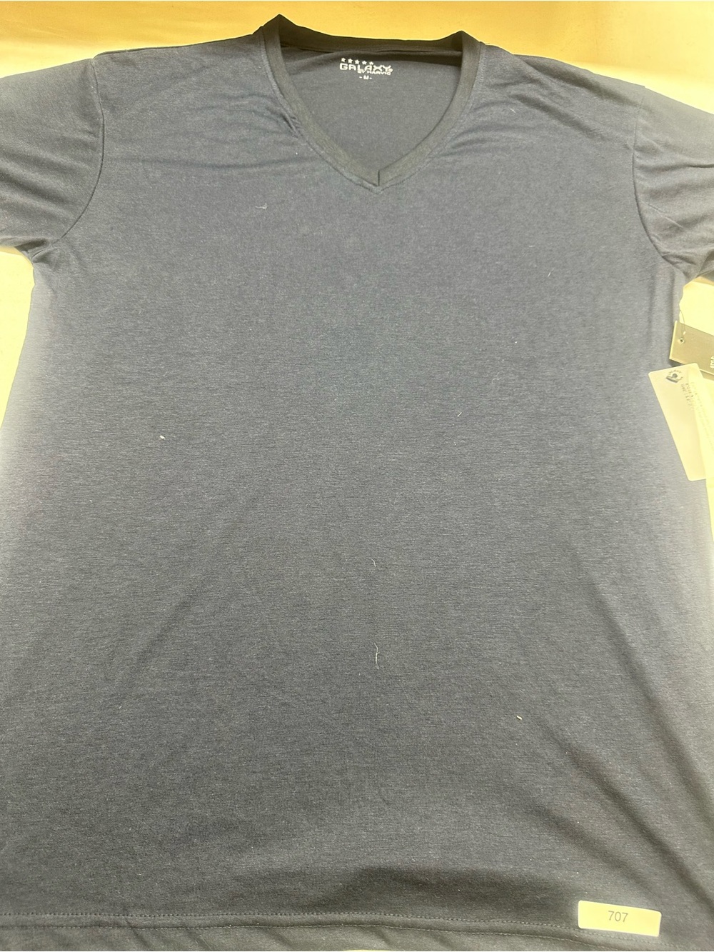 Galaxy By Harvic Men’s V-Neck Tee - Navy Blue